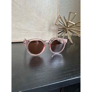Bonnie Clyde Hill Sunglasses Pink Translucent Round Frame 50 22 145
